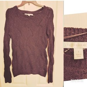 Crocheted black sweater